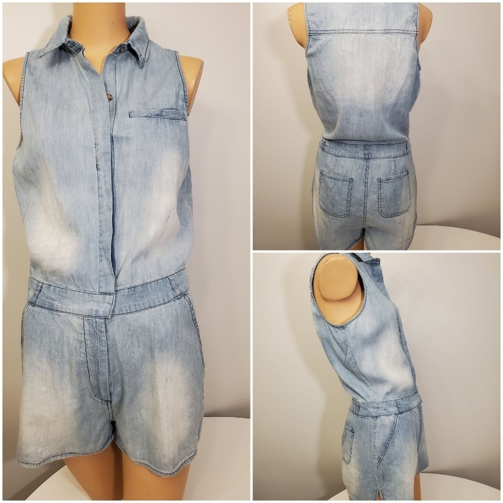 🔥Host Pick🔥 Jealous Tomato Jean Sleeveless Romper